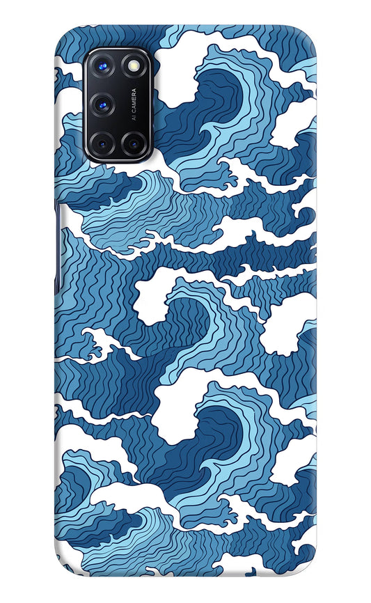 Blue Waves Oppo A52 Hard Case Back Cover by Casekaro
