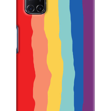 Rainbow Oppo A52 Hard Case Back Cover by Casekaro