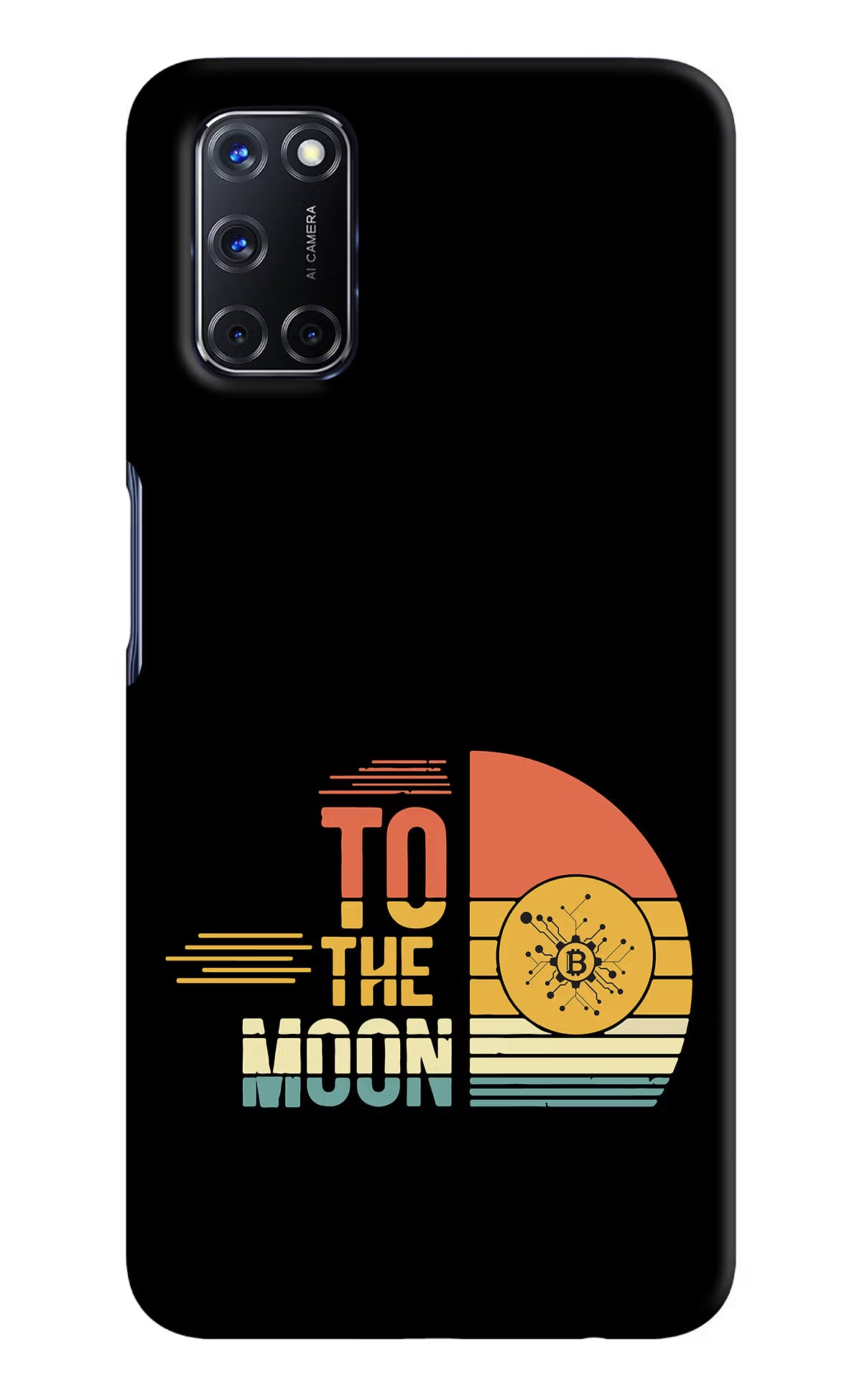 To the Moon Oppo A52 Hard Case Back Cover by Casekaro