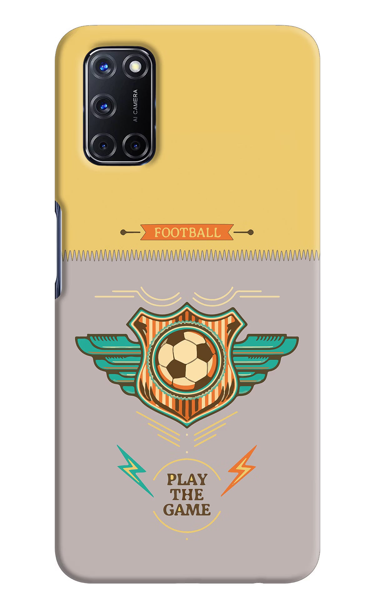 Football Oppo A52 Hard Case Back Cover by Casekaro