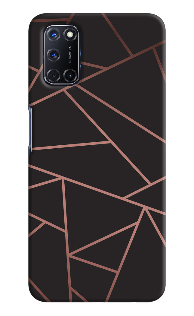 Geometric Pattern Oppo A52 Hard Case Back Cover by Casekaro