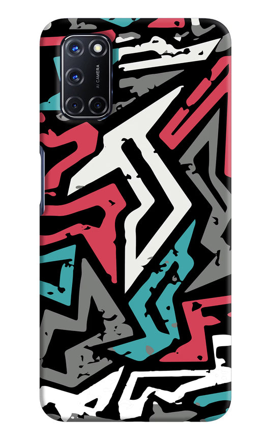Geometric Graffiti Oppo A52 Hard Case Back Cover by Casekaro