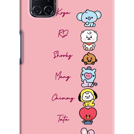 BTS names Oppo A52 Hard Case Back Cover by Casekaro