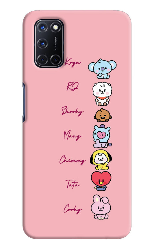 BTS names Oppo A52 Hard Case Back Cover by Casekaro