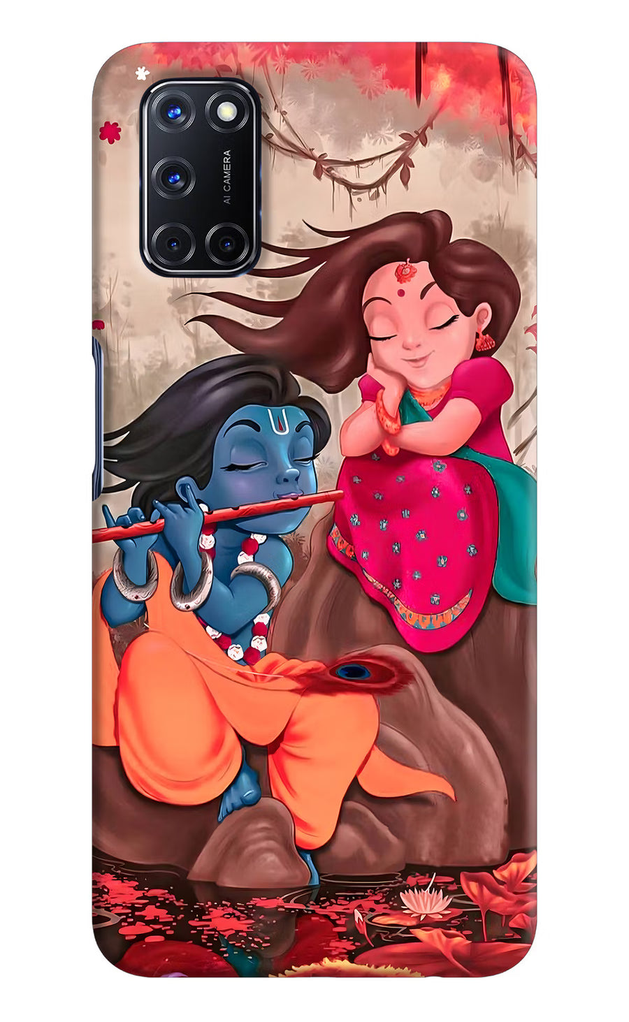 Radhe Krishna Oppo A52 Back Cover, Hard case