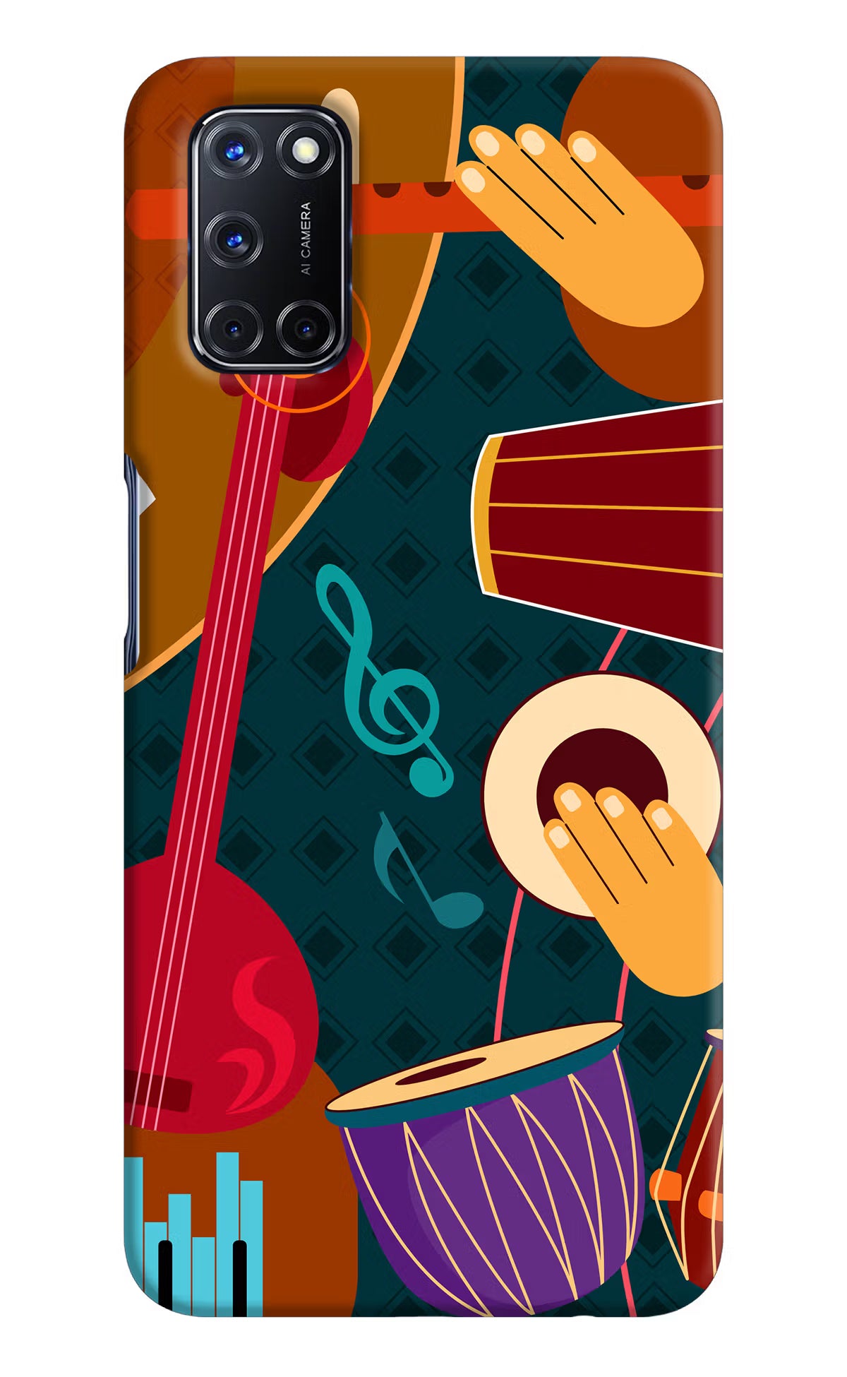 Music Instrument Oppo A52 Hard Case Back Cover by Casekaro