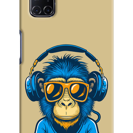 Monkey Headphone Oppo A52 Hard Case Back Cover by Casekaro