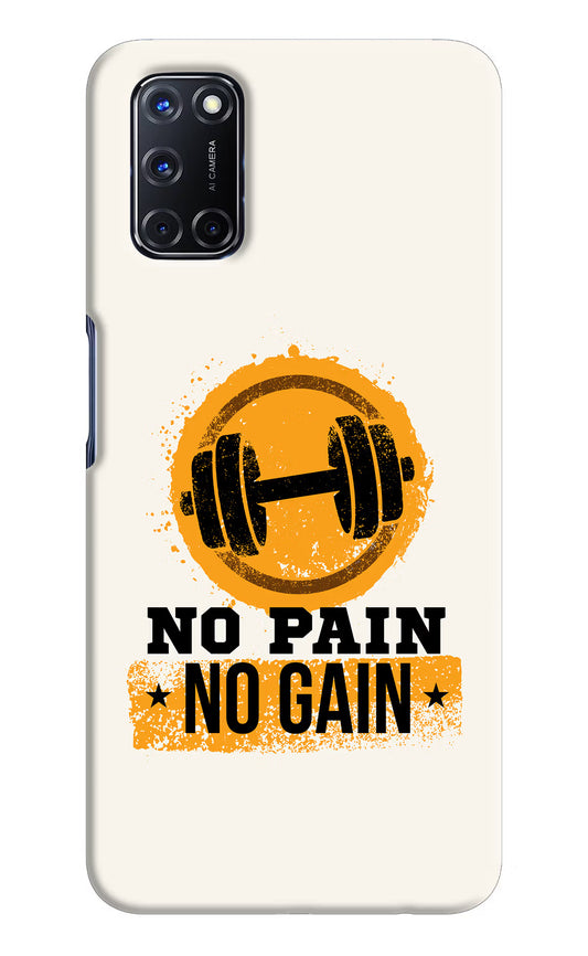 No Pain No Gain Oppo A52 Hard Case Back Cover by Casekaro