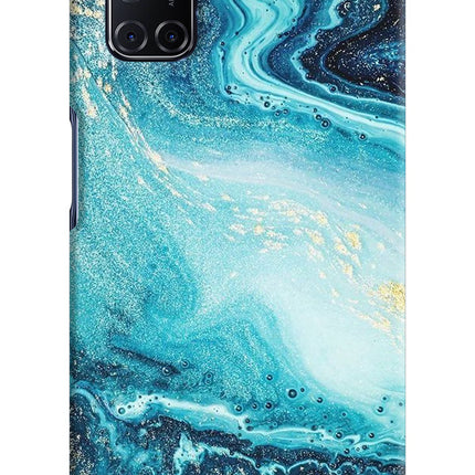 Blue Glitter Marble Oppo A52 Hard Case Back Cover by Casekaro