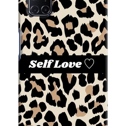 Leopard Print Self Love Oppo A52 Hard Case Back Cover by Casekaro
