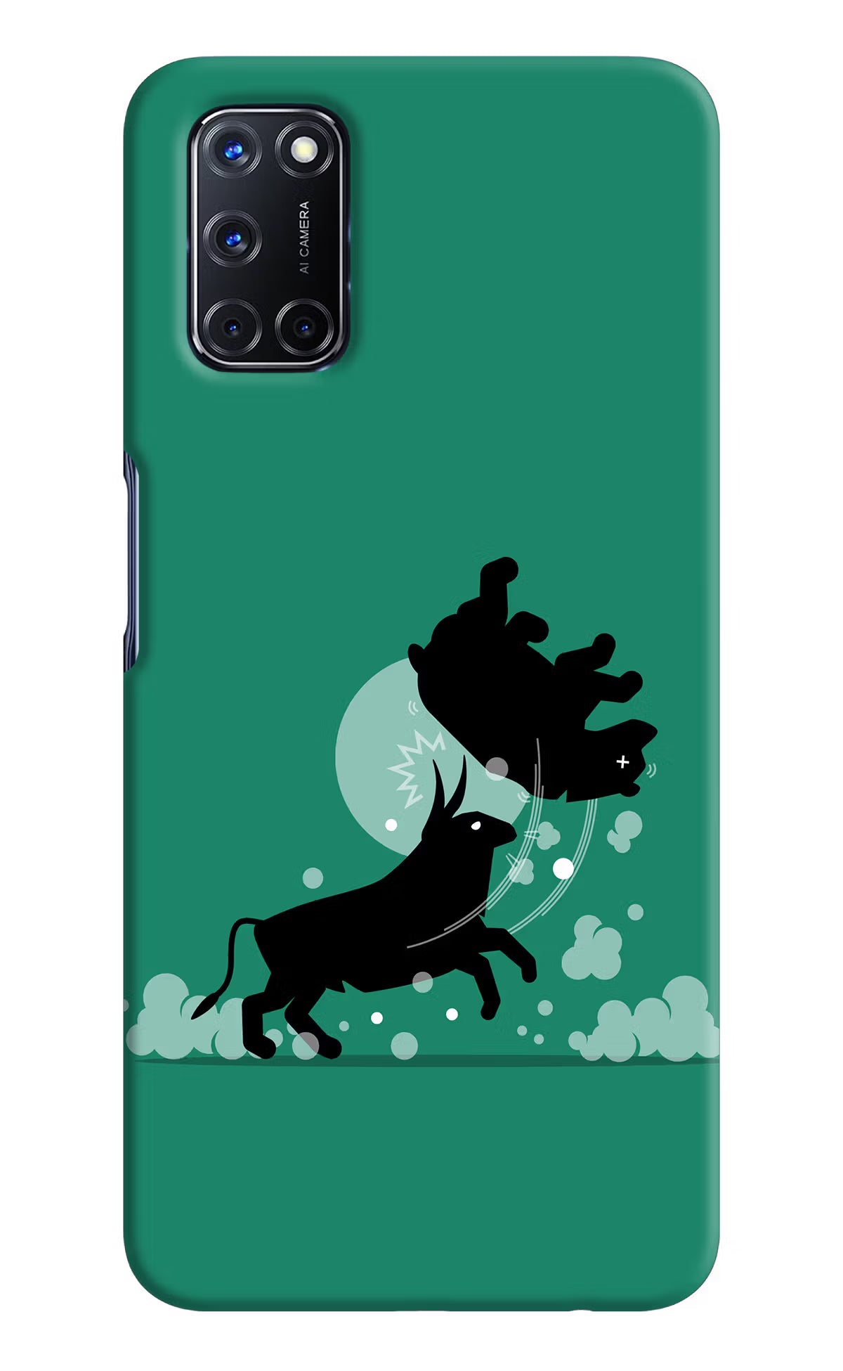 Bull Conqueror Oppo A52 Hard Case Back Cover by Casekaro