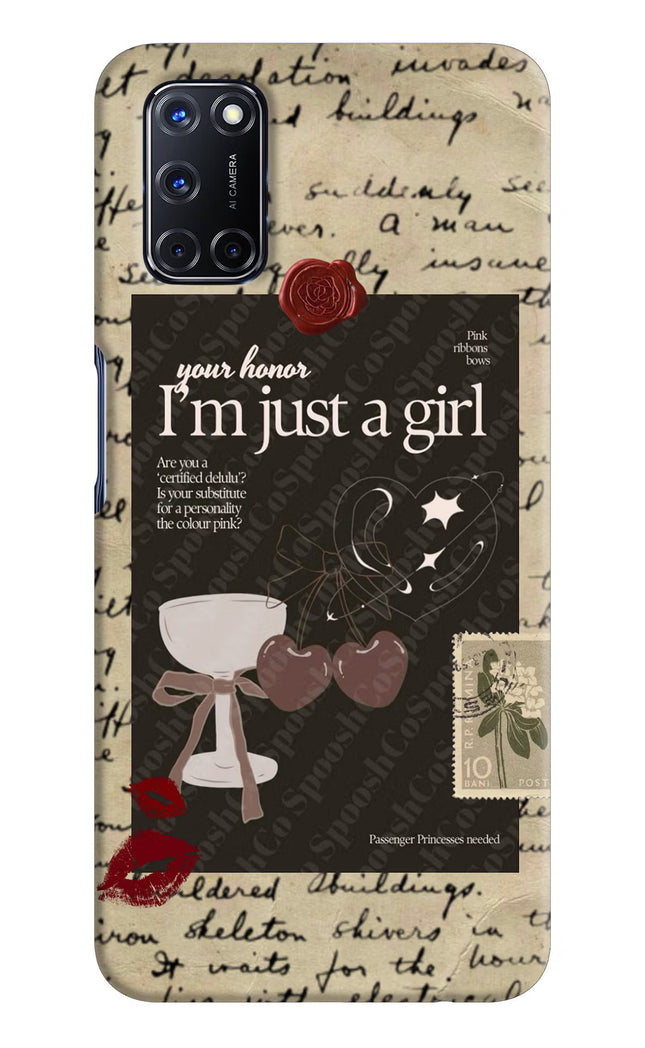 I am just a girl Oppo A52 Hard Case Back Cover by Casekaro