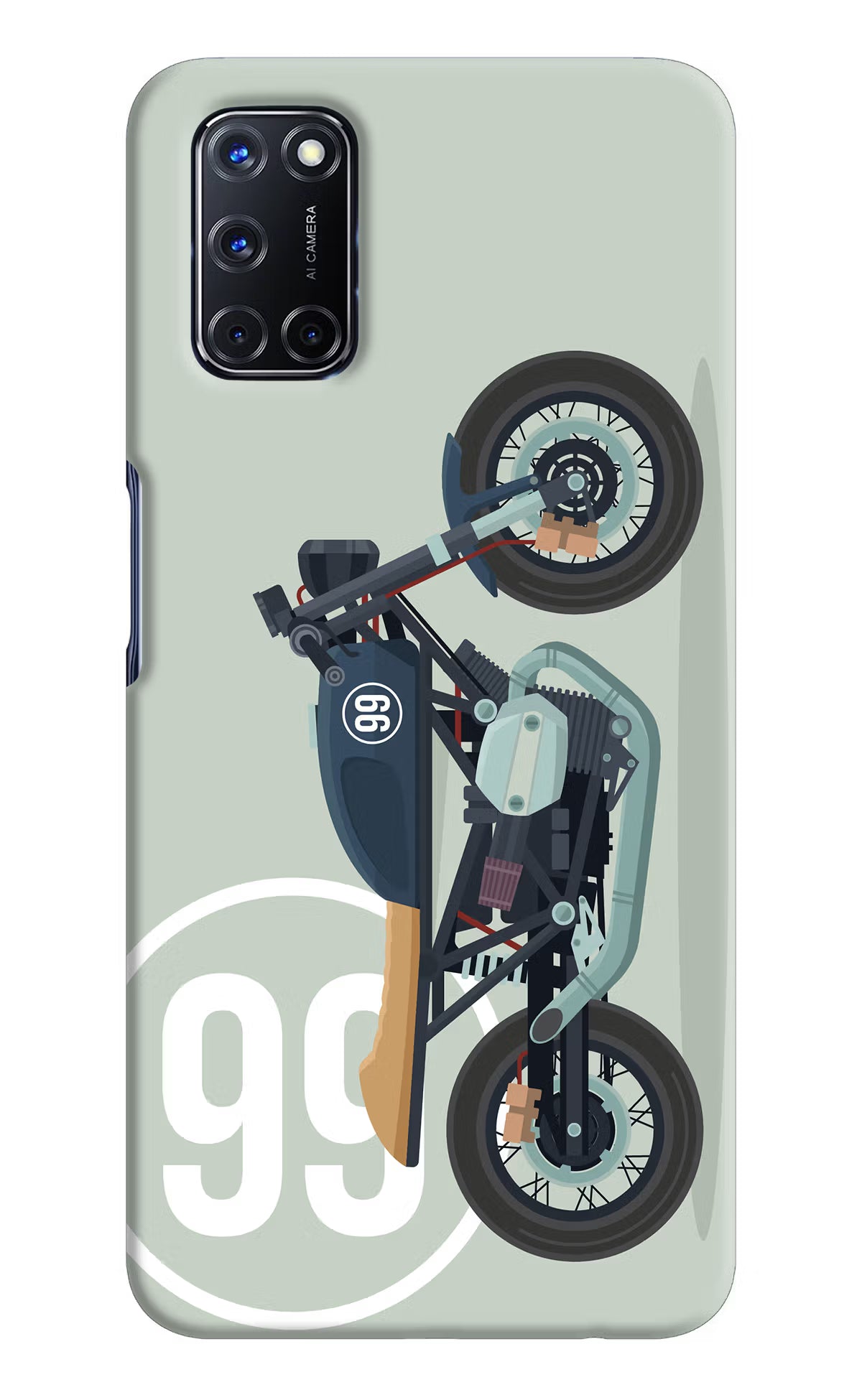 Classic Cafe Racer 99 Oppo A52 Hard Case Back Cover by Casekaro