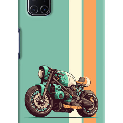 Striped Moto Drift Oppo A52 Hard Case Back Cover by Casekaro