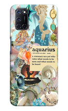 Aquarius Zodiac Oppo A52 Hard Case Back Cover by Casekaro