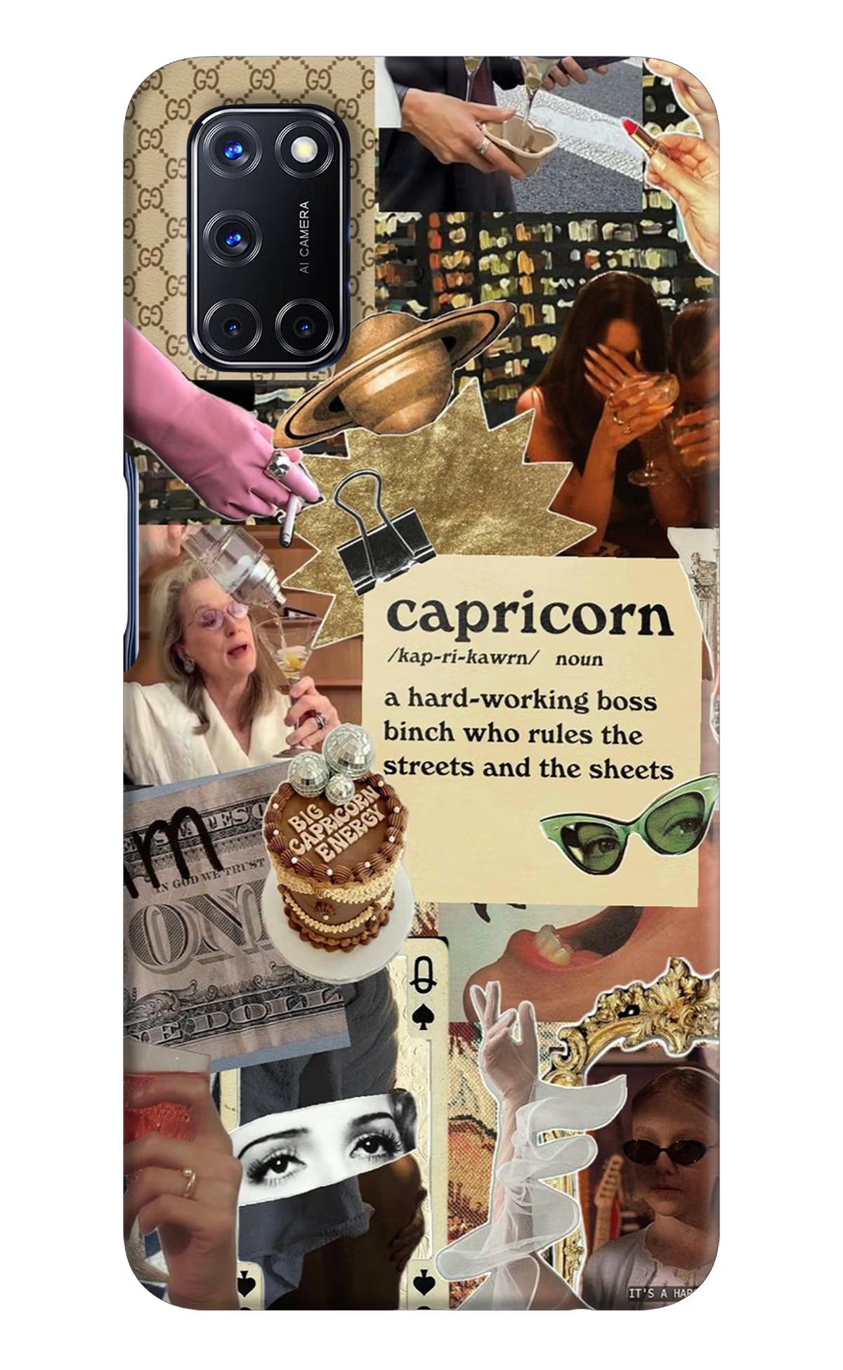 Capricorn Zodiac Oppo A52 Hard Case Back Cover by Casekaro