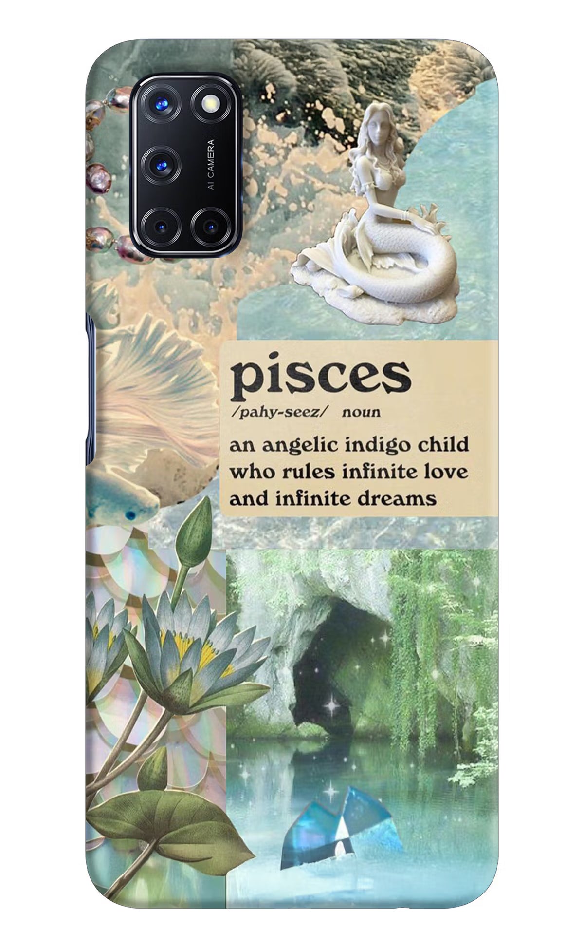 Pisces Zodiac Oppo A52 Hard Case Back Cover by Casekaro