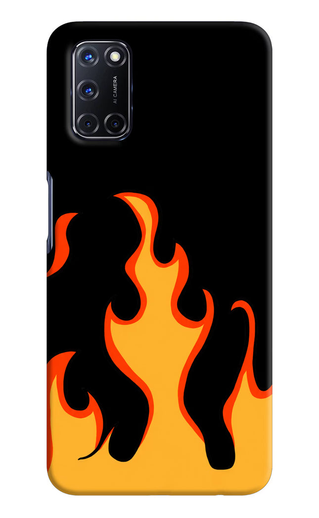 Fired Up – Black Oppo A52 Hard Case Back Cover by Casekaro