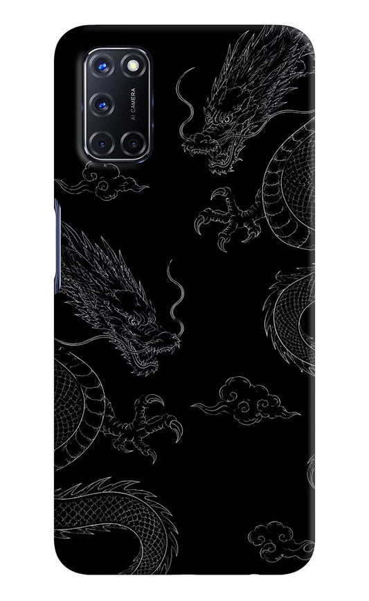 Twin Dragons Oppo A52 Hard Case Back Cover by Casekaro
