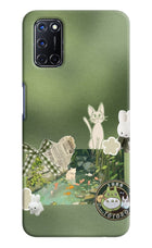 Aesthetic anime Oppo A52 Hard Case Back Cover by Casekaro