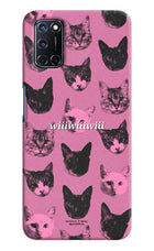 Pink Cats Oppo A52 Hard Case Back Cover by Casekaro