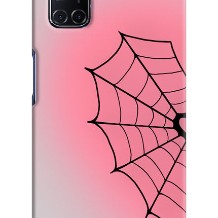 Pink Web Oppo A52 Hard Case Back Cover by Casekaro