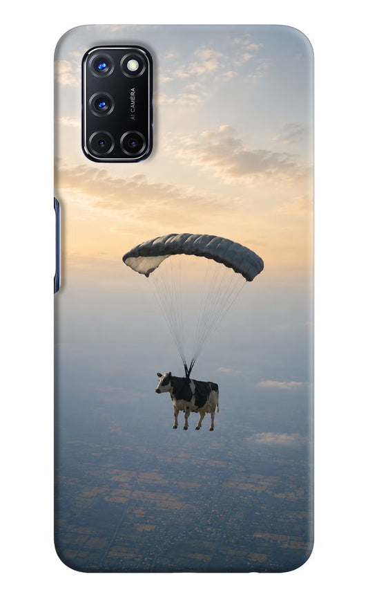 Skydiving Cow Oppo A52 Hard Case Back Cover by Casekaro