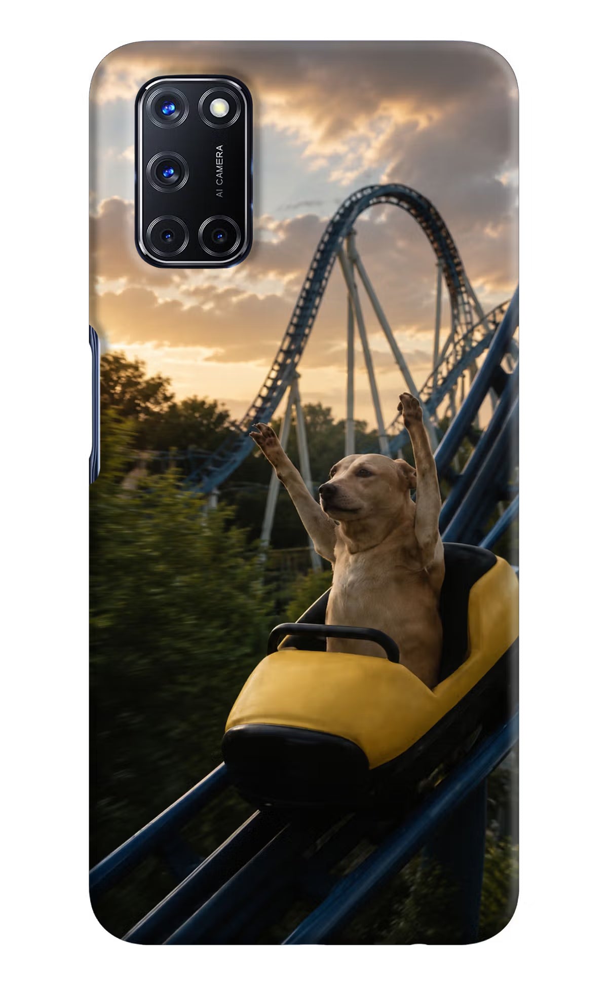 Rollercoaster Dog Oppo A52 Back Cover