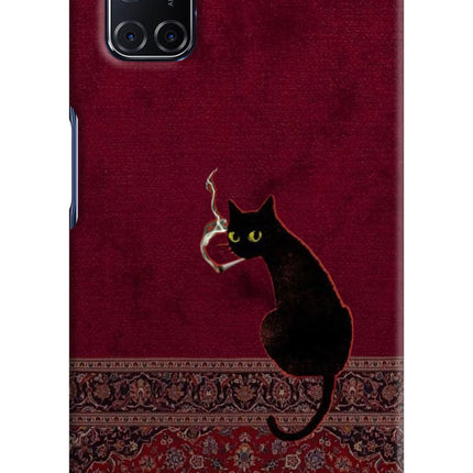 Midnight Cat Oppo A52 Hard Case Back Cover by Casekaro