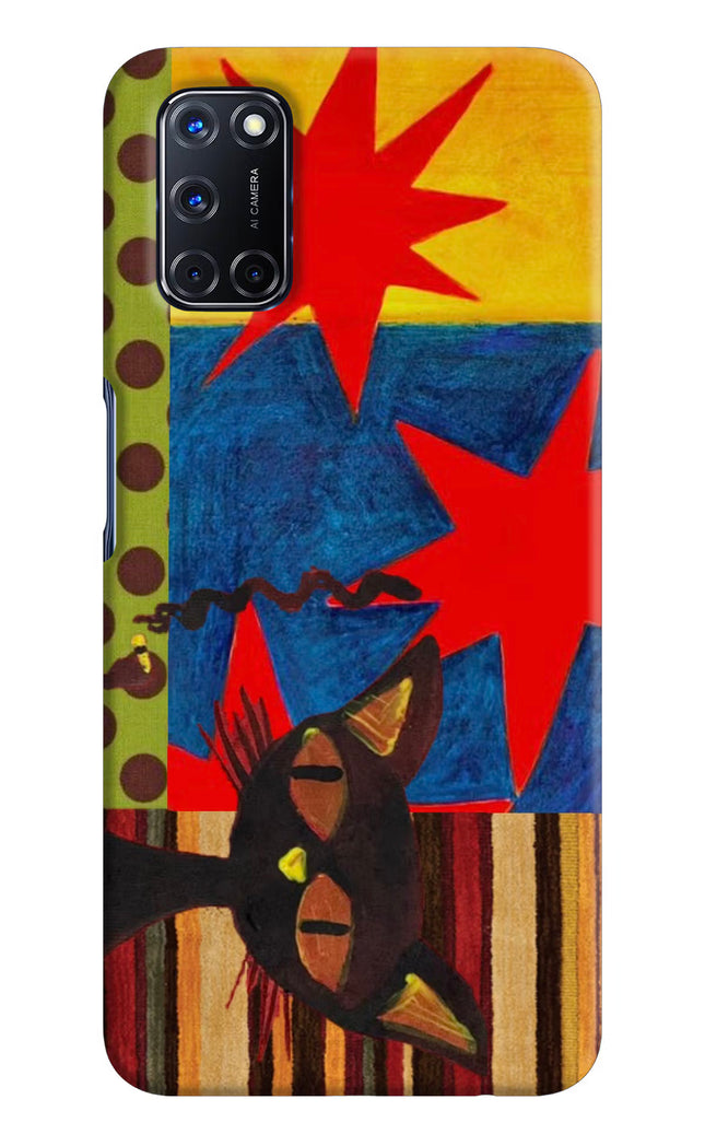 Pop Cat Oppo A52 Hard Case Back Cover by Casekaro