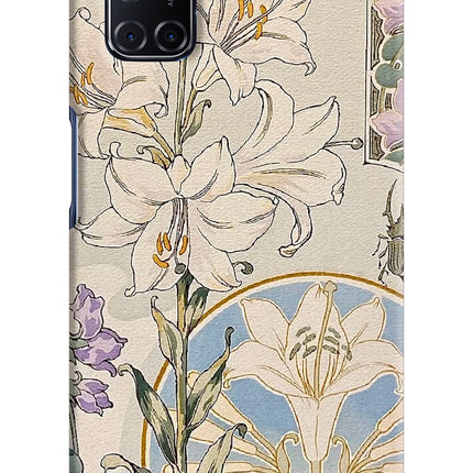 White Lily Oppo A52 Hard Case Back Cover by Casekaro