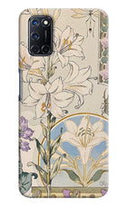 White Lily Oppo A52 Hard Case Back Cover by Casekaro