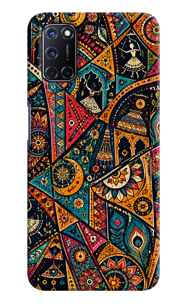 Folk Print Oppo A52 Hard Case Back Cover by Casekaro