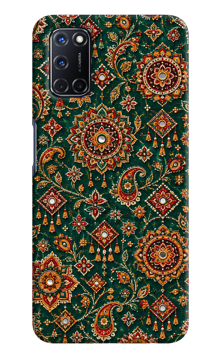 Green Pataka Oppo A52 Back Cover, Hard case