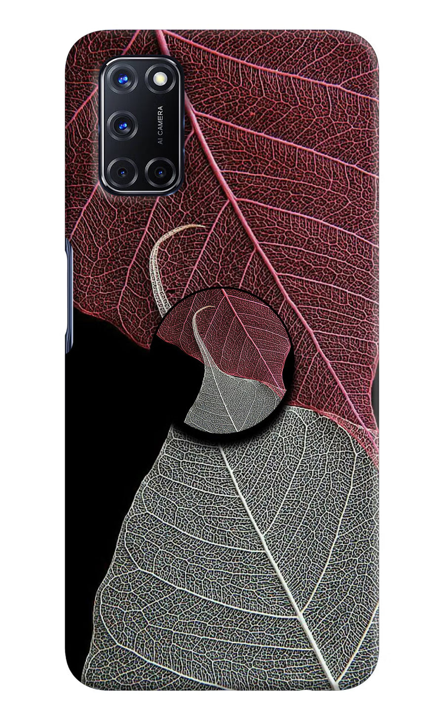 Leaf Pattern Oppo A52 Pop Case, Hard case