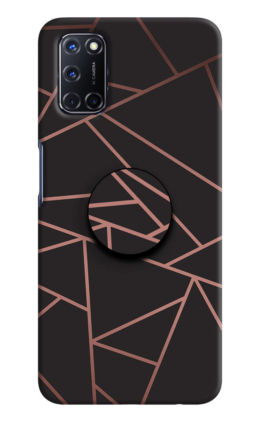 Geometric Pattern Oppo A52 Pop Case, Hard case