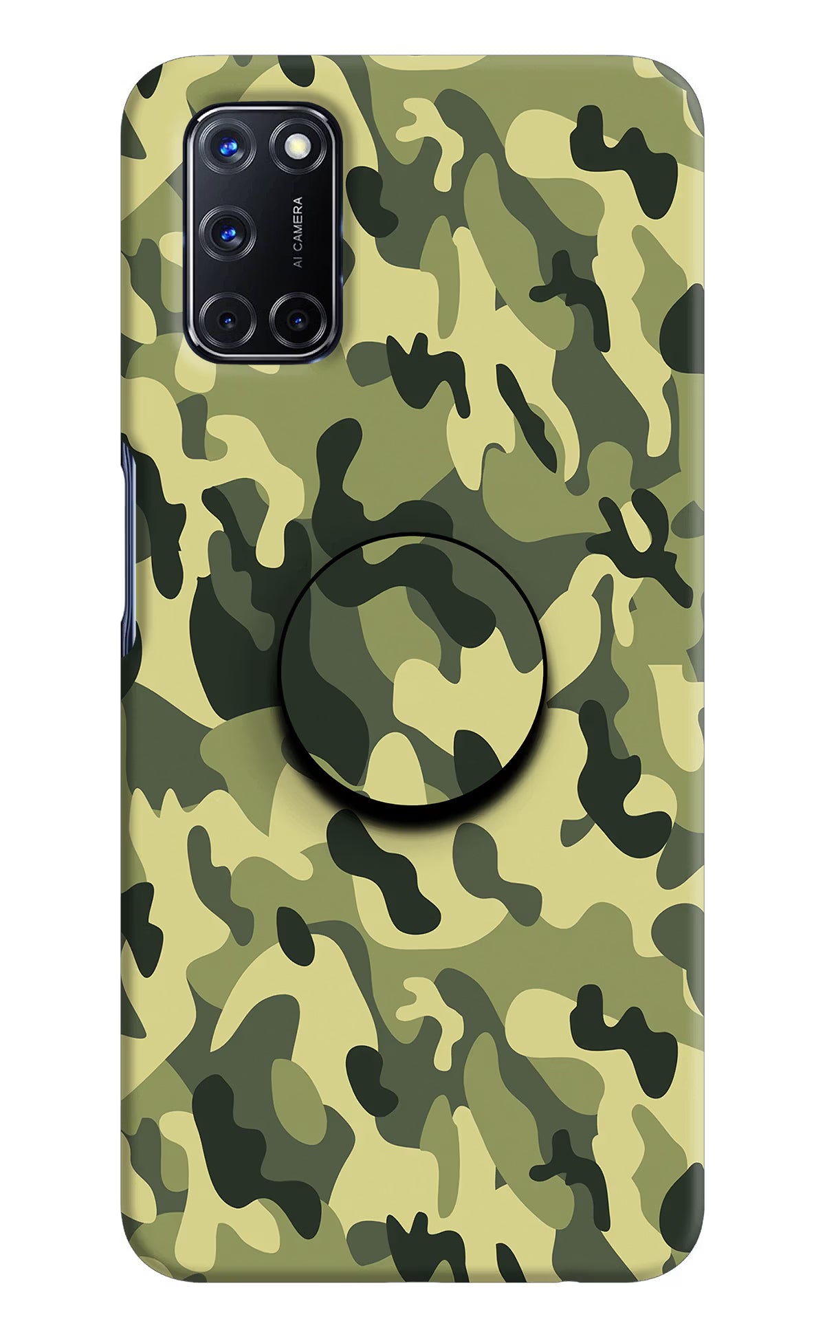 Camouflage Oppo A52 Pop Case by Casekaro