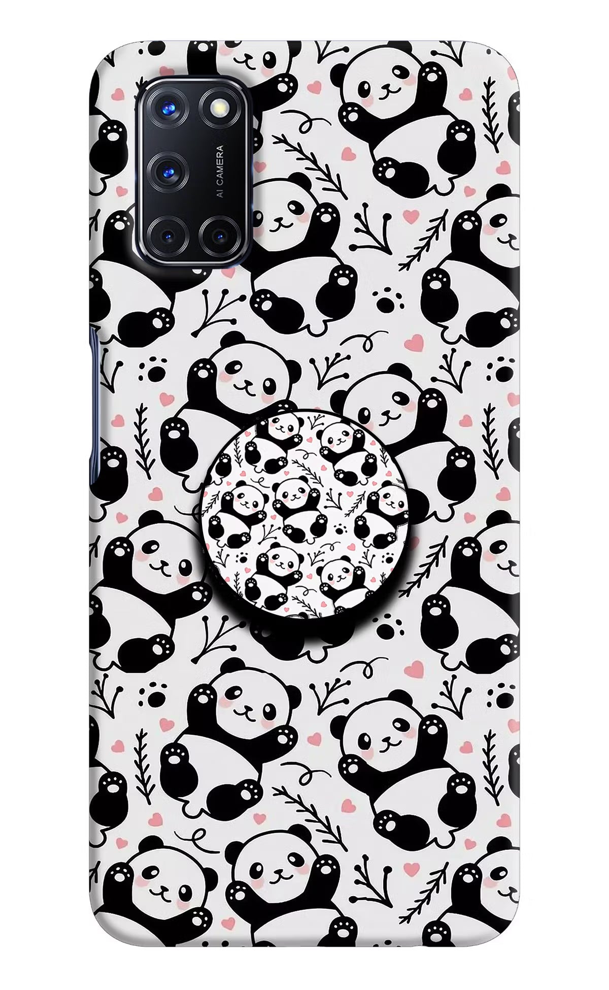 Cute Panda Oppo A52 Pop Case by Casekaro