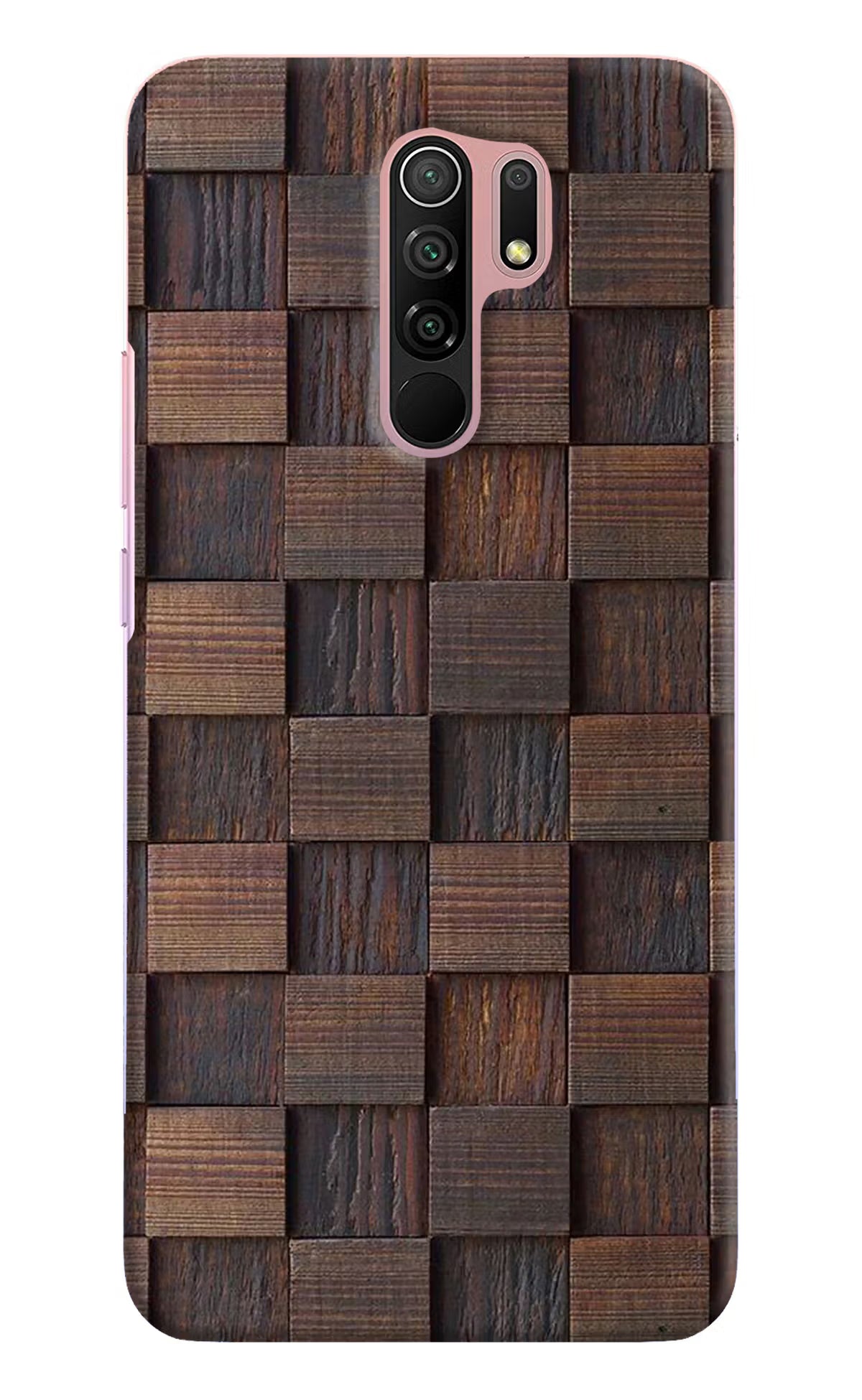 Wooden Cube Design Redmi 9 Prime/Poco M2/M2 reloaded Hard Case Back Cover by Casekaro