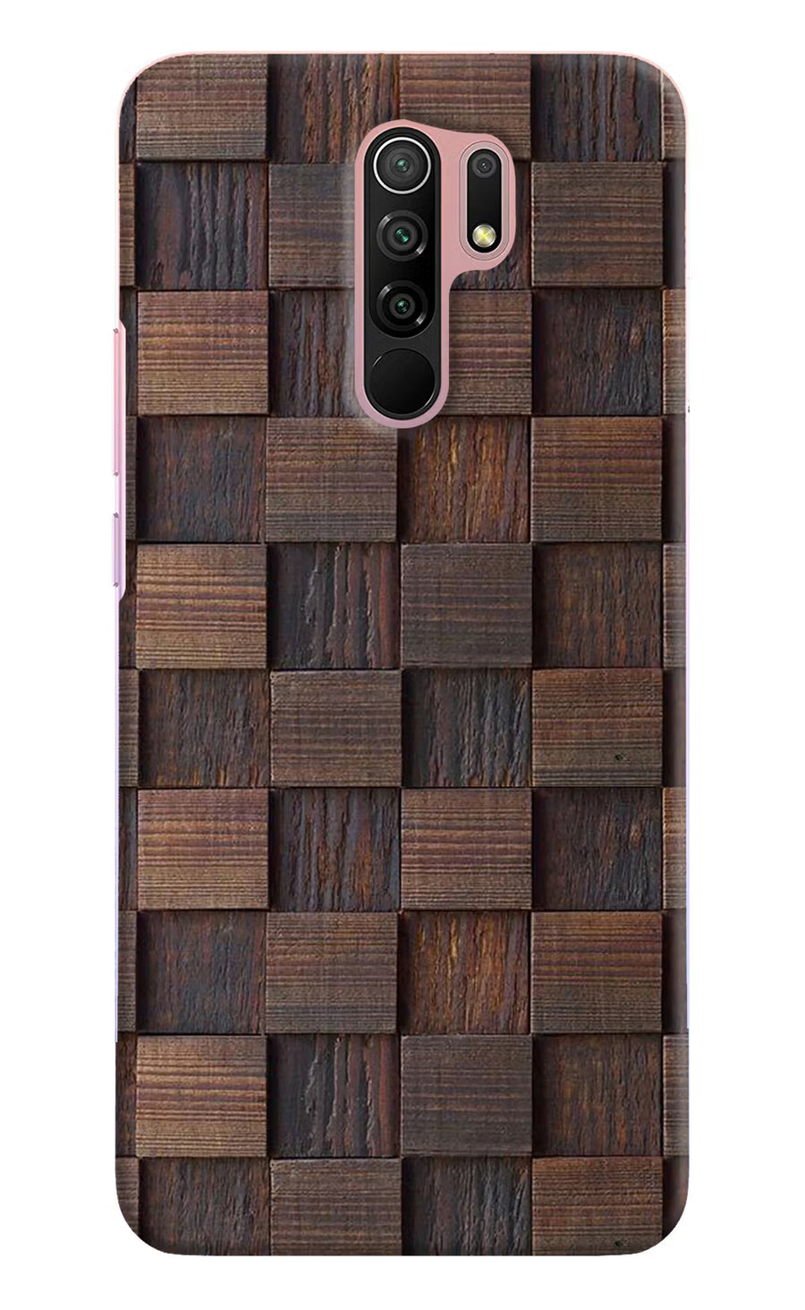 Wooden Cube Design Redmi 9 Prime/Poco M2/M2 reloaded Back Cover, Hard case
