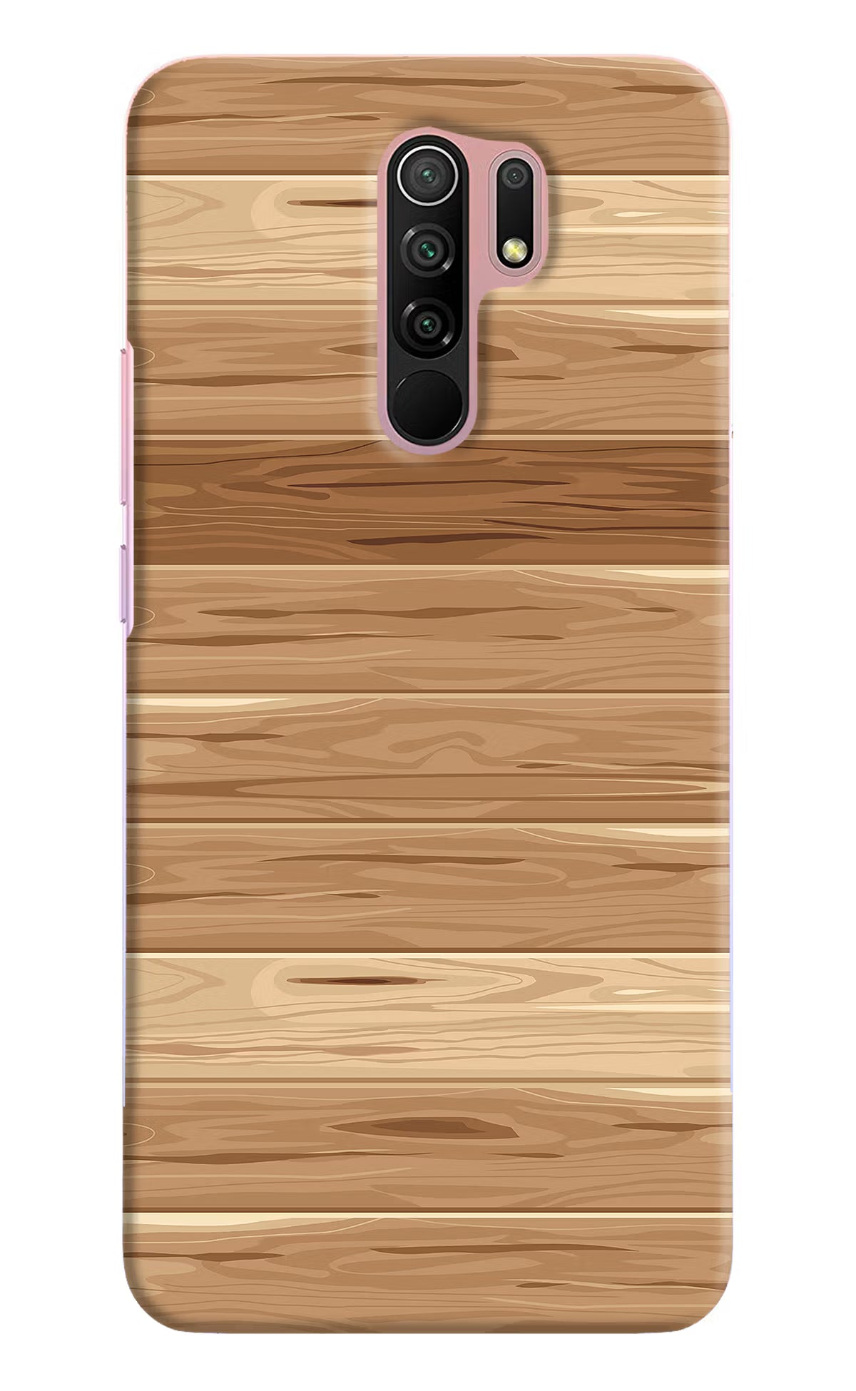 Wooden Vector Redmi 9 Prime/Poco M2/M2 reloaded Hard Case Back Cover by Casekaro