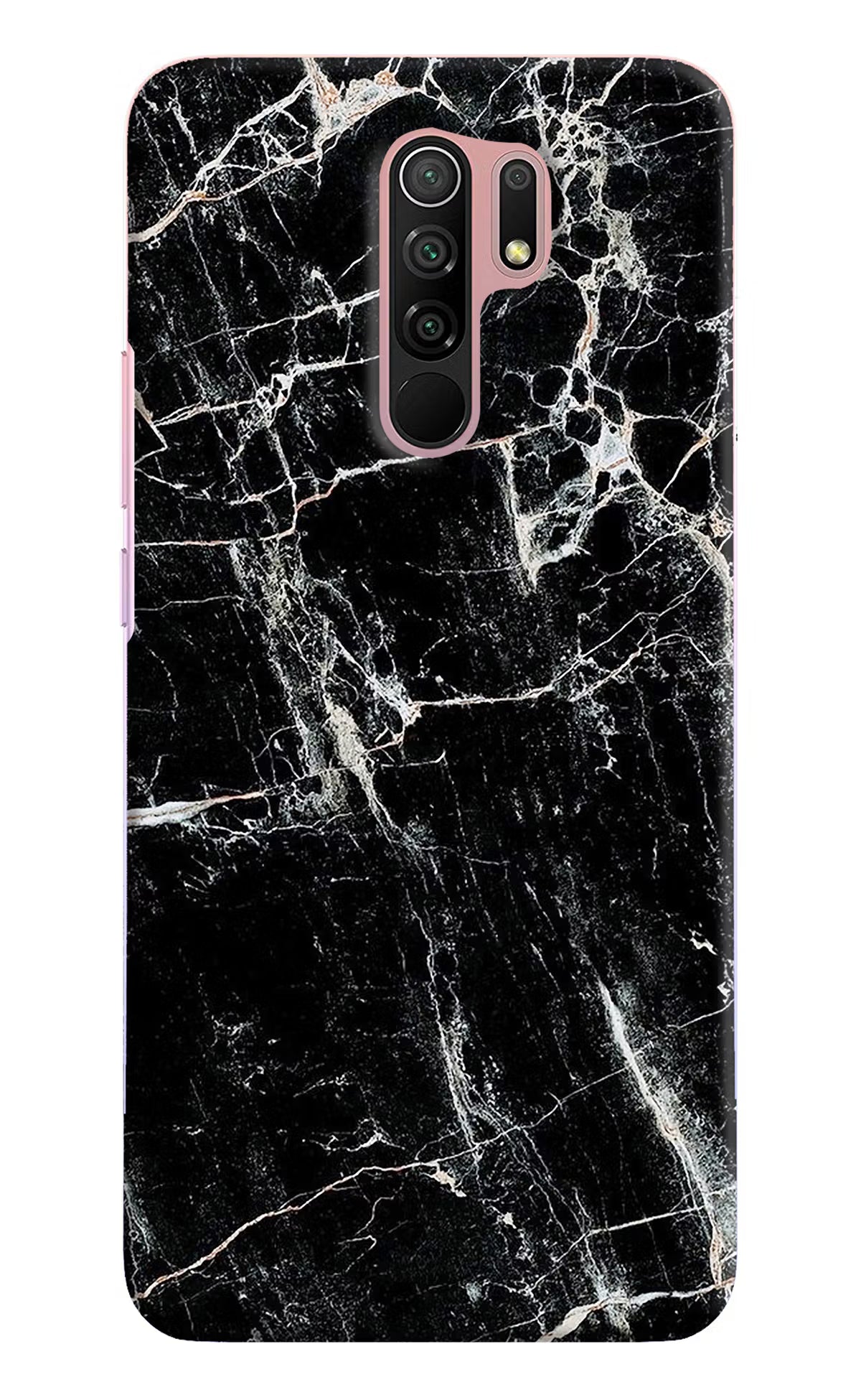 Black Marble Texture Redmi 9 Prime/Poco M2/M2 reloaded Hard Case Back Cover by Casekaro