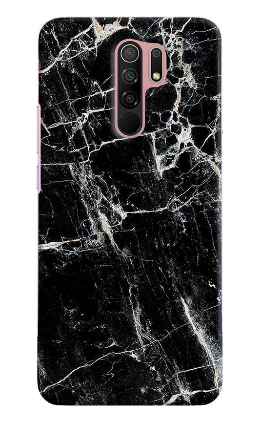 Black Marble Texture Redmi 9 Prime/Poco M2/M2 reloaded Hard Case Back Cover by Casekaro