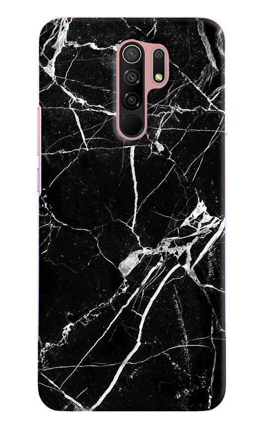Black Marble Pattern Redmi 9 Prime/Poco M2/M2 reloaded Hard Case Back Cover by Casekaro