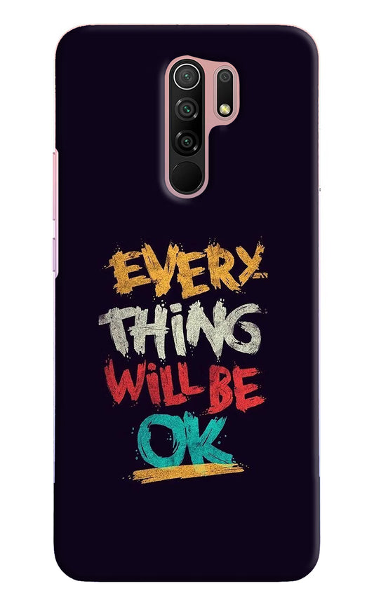 Everything Will Be Ok Redmi 9 Prime/Poco M2/M2 reloaded Hard Case Back Cover by Casekaro