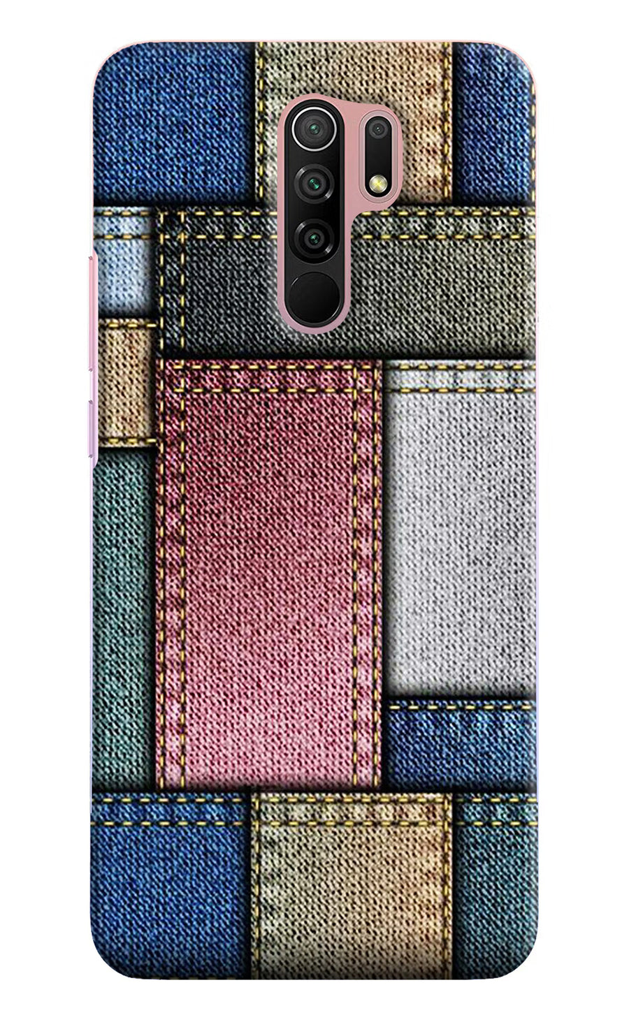 Multicolor Jeans Redmi 9 Prime/Poco M2/M2 reloaded Back Cover, Hard case