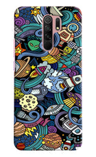 Space Abstract Redmi 9 Prime/Poco M2/M2 reloaded Hard Case Back Cover by Casekaro