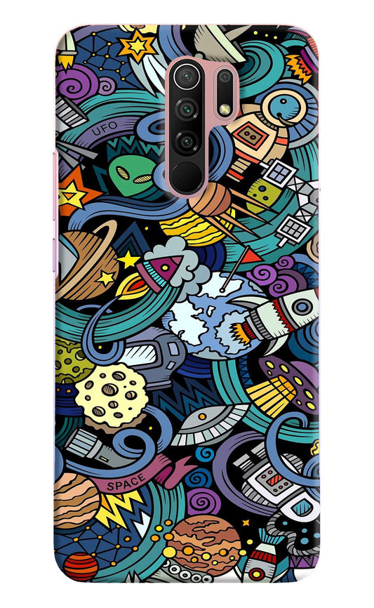 Space Abstract Redmi 9 Prime/Poco M2/M2 reloaded Hard Case Back Cover by Casekaro