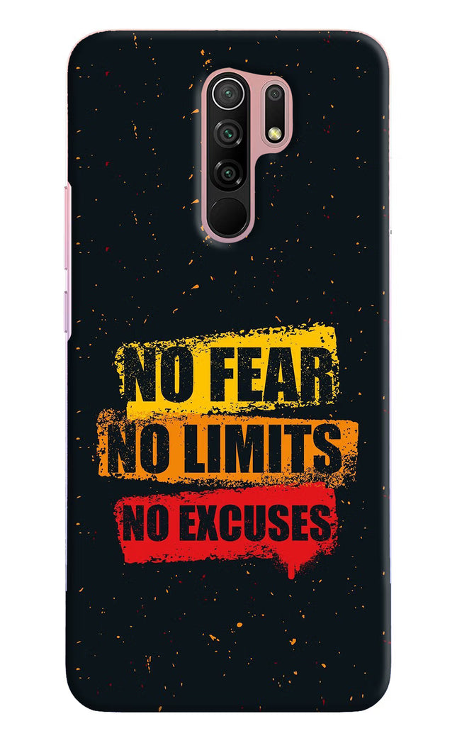 No Fear No Limits No Excuse Redmi 9 Prime/Poco M2/M2 reloaded Hard Case Back Cover by Casekaro