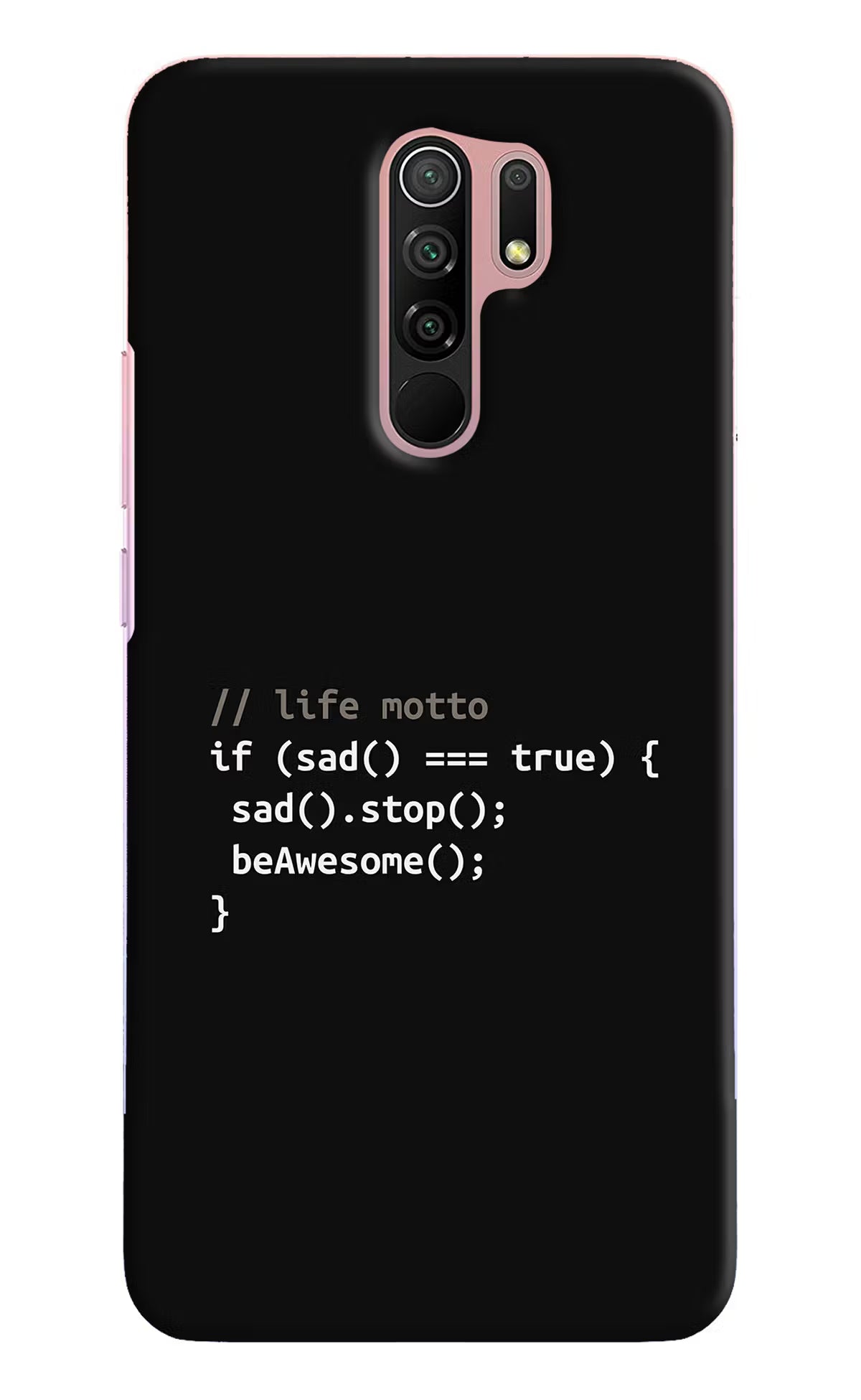 Life Motto Code Redmi 9 Prime/Poco M2/M2 reloaded Hard Case Back Cover by Casekaro